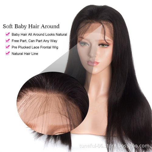 Real Virgin Brazilian Human Hair Lace Front Wig Straight Lace Front Wigs Human Hair Lace Front Human Hair Wigs For Black Women